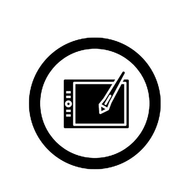 Darstellung eines Grafik-Pads für Hawaiihemden Designed in Deutschland