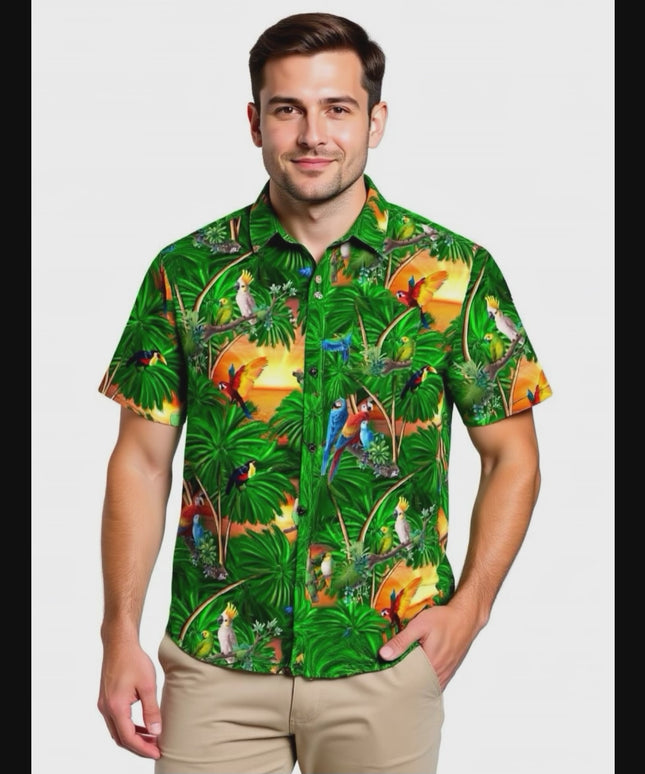 "Jungle Parrots" - size S-8XL