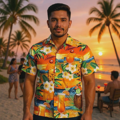 Hawaiian shirt "Paradise Cocktails" - size 3XL-8XL
