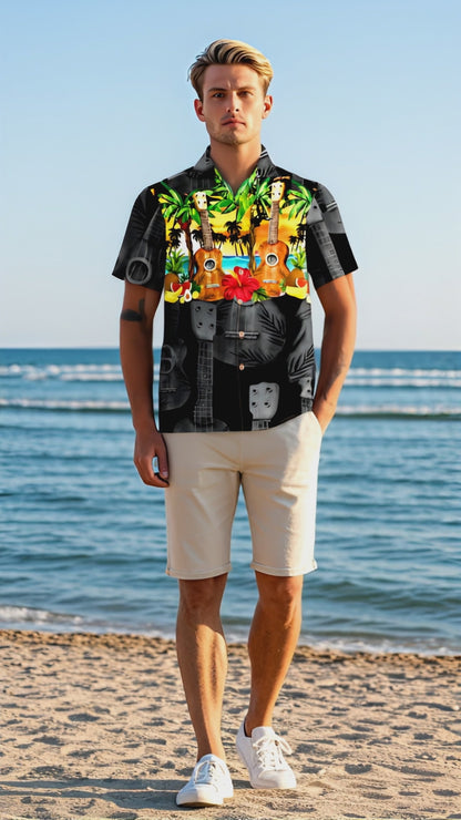 Hawaiian shirt "Hawaian Ukulele" - size S-8XL