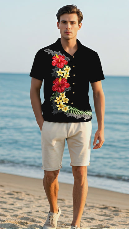 Hawaiian shirt "Black Elegance" - size S-8XL