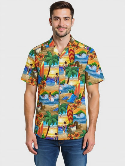 Hawaiihemd "Surfer's Paradise" - Größe S-8XL