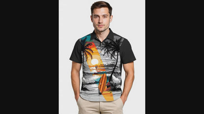 Hawaiihemd "Beach Night" - Größe S-8XL