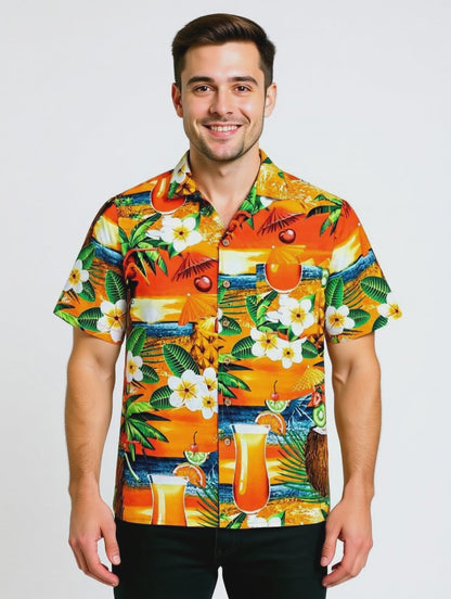 Hawaiihemd "Paradise Cocktails" - Größe 3XL-8XL