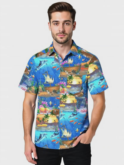 Hawaiihemd "Ocean of Hawaii" - Größe S-8XL