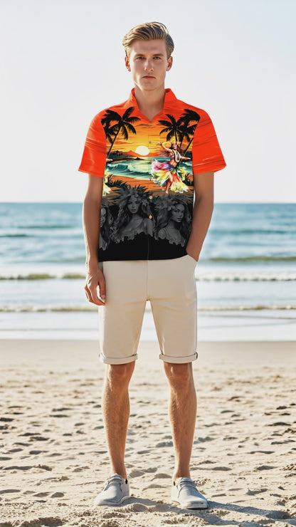 Hawaiian shirt "Hawaian Girl" - size S-8XL
