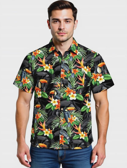 Hawaiihemd "Tropical Toucans" - Größe S-8XL