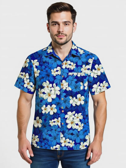 Hawaiihemd "Classic Blue" - Größe S-8XL