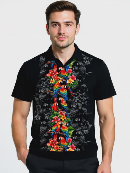 Hawaiihemd "Parrot's Elegance" - Größe S-8XL