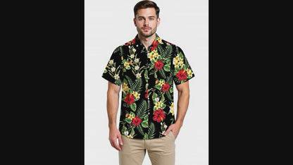 Hawaiihemd "Colourful Flowers" - Größe S-8XL