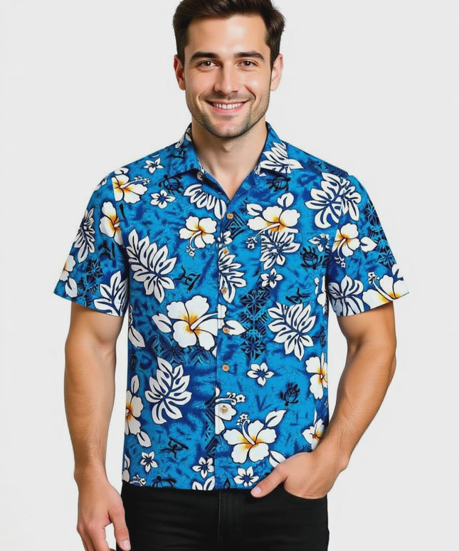 "Classic Flowers (blue)" - size S-8XL